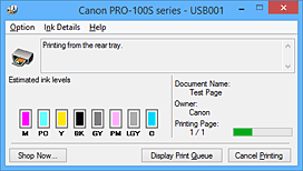 фигура: Canon IJ Status Monitor