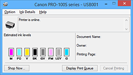 фигура: Canon IJ Status Monitor