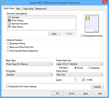 figure:Quick Setup tab