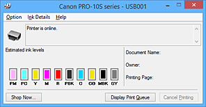 фигура: Canon IJ Status Monitor