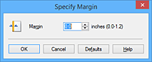 фигура: Диалогов прозорец „Specify Margin”