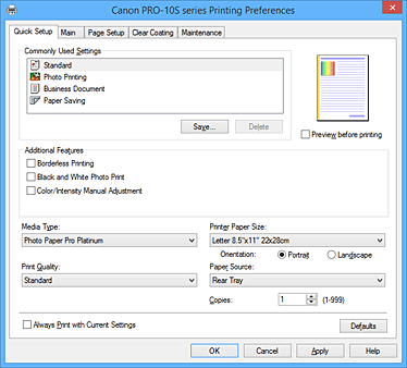 slika: kartica Hitra nastavitev