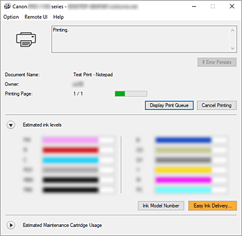 figure:Canon IJ Status Monitor