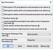 gambar: Kotak dialog Opsi Pencetakan