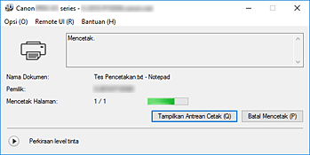 gambar: Monitor Status Canon IJ