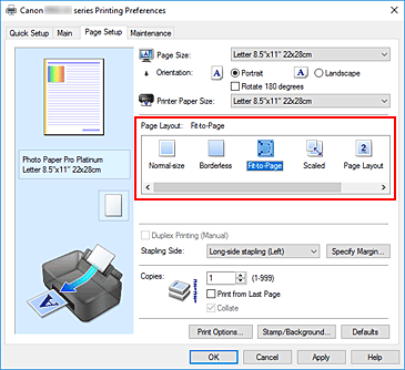 figura:Selectaţi Fit-to-Page pentru Page Layout din fila Page Setup