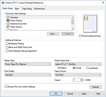 figura: Fila Configurare rapidă