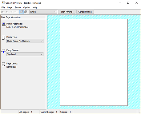 figur: Canon IJ-förhandsgranskning
