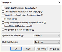 hình: Hộp thoại Tùy chọn in