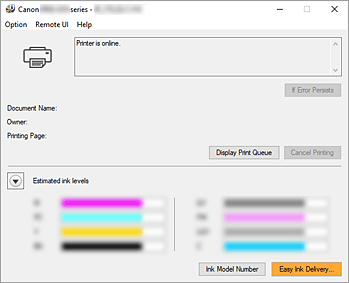 фигура: Canon IJ Status Monitor