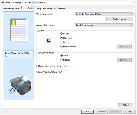 figure&nbsp;: onglet Support/Qualité