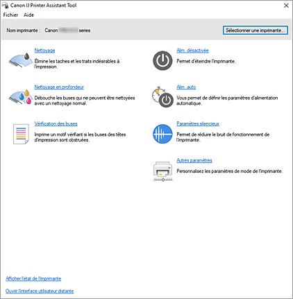 figure : Canon IJ Printer Assistant Tool