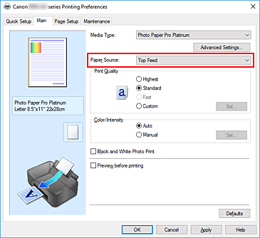 figur: Papperskälla på fliken Huvudgrupp