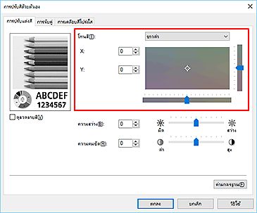 ภาพ: "โทนสี" ในไดอะล็อกบ็อกซ์ "การปรับสีด้วยตัวเอง"