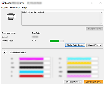 Abbildung: Canon IJ-Statusmonitor