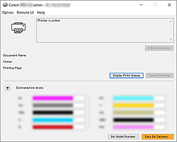 Abbildung: Canon IJ-Statusmonitor