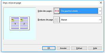 figure : Boîte de dialogue Impr. mise en page