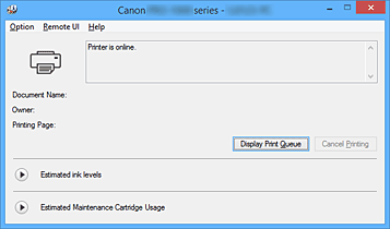 Abbildung: Canon IJ-Statusmonitor