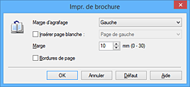figure&nbsp;: Boîte de dialogue Impr. de brochure