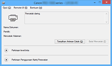 gambar: Monitor Status Canon IJ