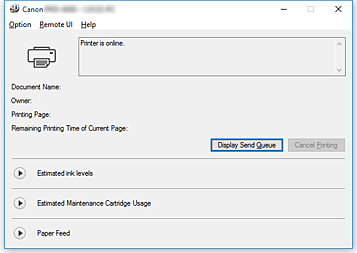 figure:Canon IJ Status Monitor