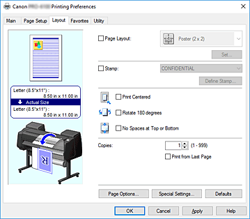 figure:Layout tab