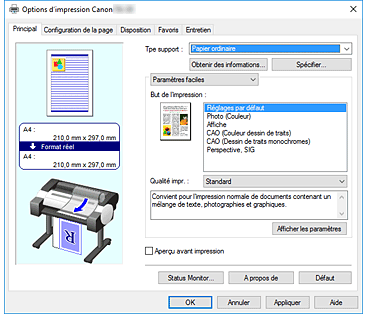 figure&nbsp;: Onglet Principal