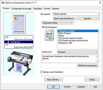 figure&nbsp;: Onglet Principal