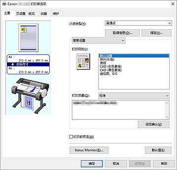 插图：“主要”选项卡