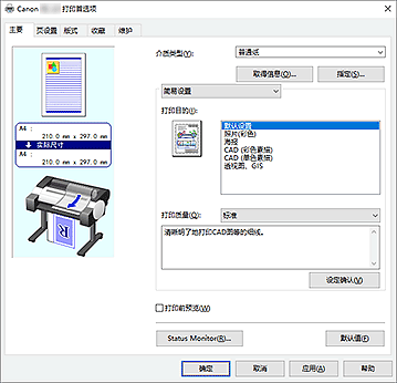 插图：“主要”选项卡