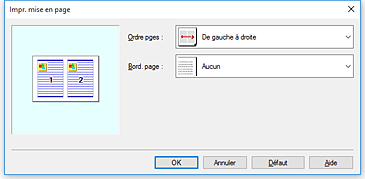 figure : Boîte de dialogue Impr. mise en page