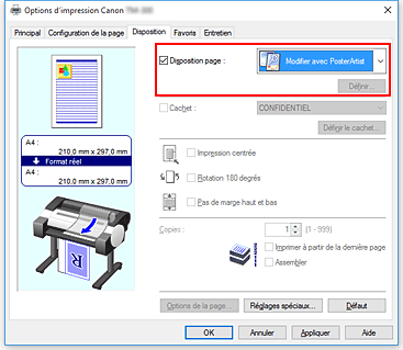 Figure : sélectionnez Modifier avec PosterArtist dans Mise en page