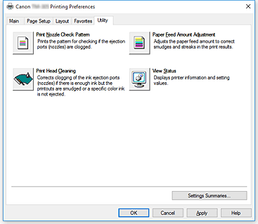 Abbildung: Registerkarte &bdquo;Wartung&ldquo;