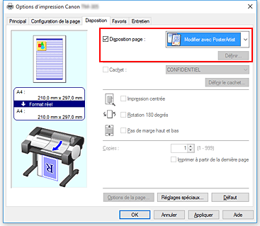 Figure : sélectionnez Modifier avec PosterArtist dans Mise en page