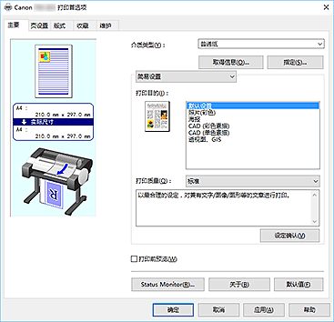 插图：“主要”选项卡