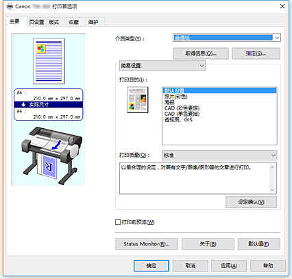 插图：“主要”选项卡