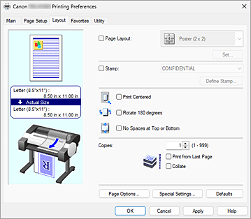 figure:Layout tab