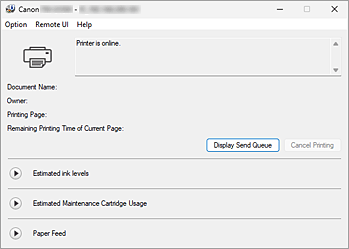 figure:Canon IJ Status Monitor