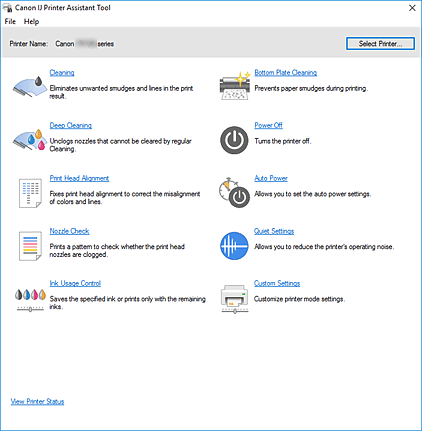 Abbildung: Canon IJ Printer Assistant Tool