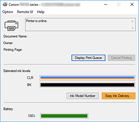 Abbildung: Canon IJ-Statusmonitor