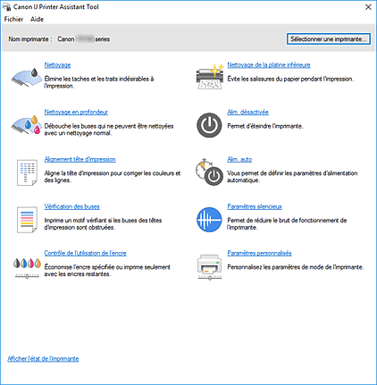 figure : Canon IJ Printer Assistant Tool