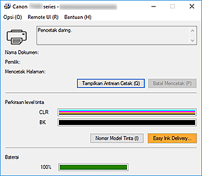 gambar: Monitor Status Canon IJ