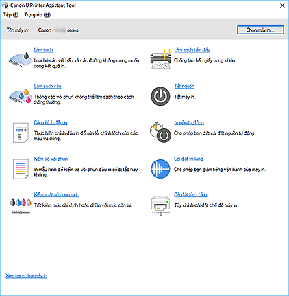 hình: Canon IJ Printer Assistant Tool