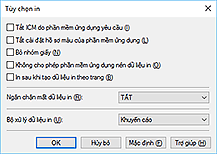 hình: Hộp thoại Tùy chọn in