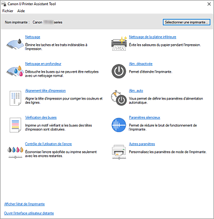 figure : Canon IJ Printer Assistant Tool