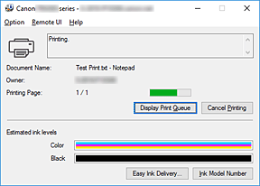 фигура: Canon IJ Status Monitor