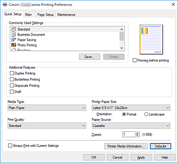 slika: kartica Hitra nastavitev