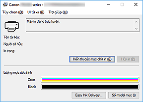 hình: Màn hình trạng thái Canon IJ