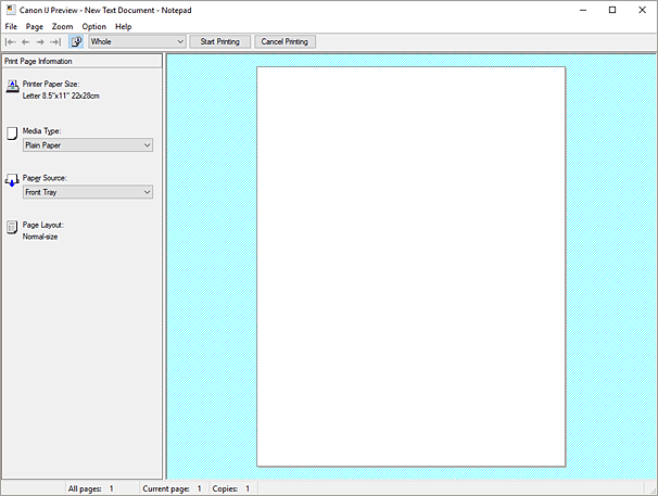 figura:Examinare XPS Canon IJ