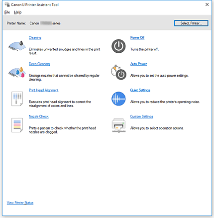 pav.: „Canon IJ Printer Assistant Tool“